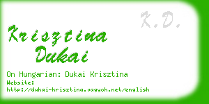 krisztina dukai business card